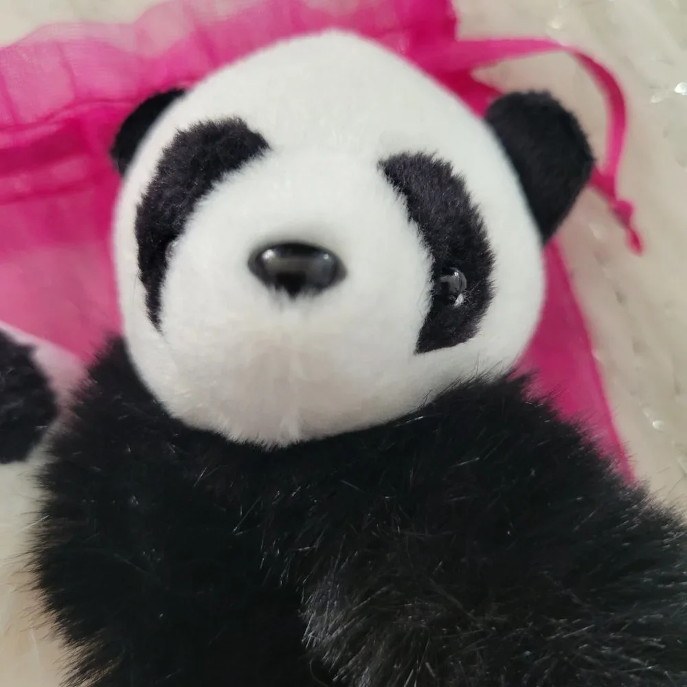 Set of 2 Plush Panda Scrunchies